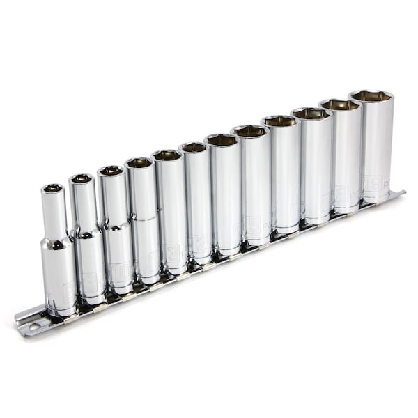 12Pc 3/8" Drive Metric 6Pt Deep Socket Set